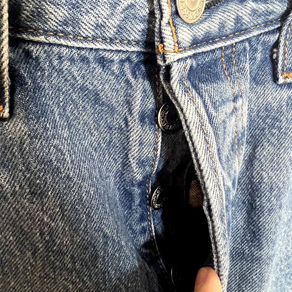LEVI'S PREMIUM DENIM Women's 30 Wedgie Icon Ankle Jeans Distressed Denim Blue - Picture 9 of 16